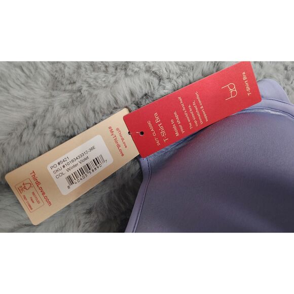 NWT ThirdLove Classic T Shirt Bra Comfort Bra Size 36E Smoothing Winter Violet - Picture 6 of 6